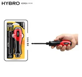 HYBRO USB 충전 전동 드라이버 레드 H200Q, 본품(배터리없음), 1개