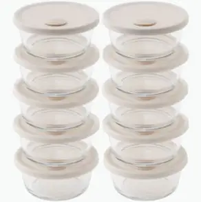 코지 내열유리 냉동 밥보관용기 반찬통 세트 10P 320ml, 1세트, 10개입