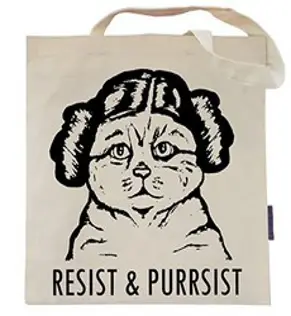 Pet Studio Art Cat Tote Bag (Casual Tote Resist and Purrsi 펫 스튜디오 아트 캣 토트백 (캐주얼 토트 리지스트 앤 퍼시스트) 베이, 1개, 90.72g