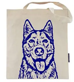Pet Studio Art Flame the Husky Tote Bag 펫 스튜디오 아트 플레임 더 허스키 토트백, 1개