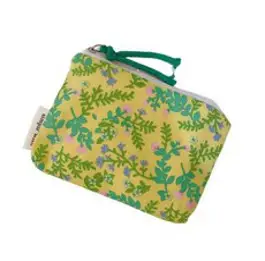 메이크업 박스 가방 파우치 수납 포켓 사이즈 화장품 작은 여성 학생용 휴대용 꽃 메이크업용 캔버스 지퍼, Yellow Green