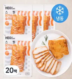 허닭 스팀 닭가슴살 4종 100g 혼합, 20개