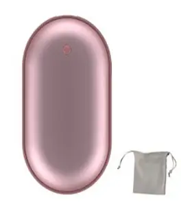 애니클리어 미니 조약돌 손난로 겸용 보조배터리 5000mAh, iGPB-HOT3, 핑크