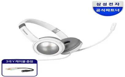 삼성전자 마이크 헤드셋 4극 일체형 플러그, SHS-510WT, 실버 + 화이트