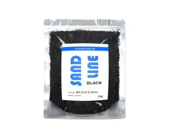 샌드라인 흑사 바닥재 B3 0.8~2.2mm 2kg, 1개, BLACK