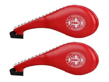 신신살롱 연습용 태권도 발차기 미트, 레드, 2개