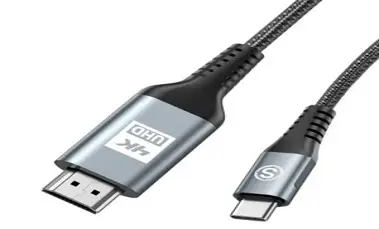 Swegaurd USB C to HDMI TV연결 USB C타입 to HDMI케이블 4K, 1개, 3m, 회색