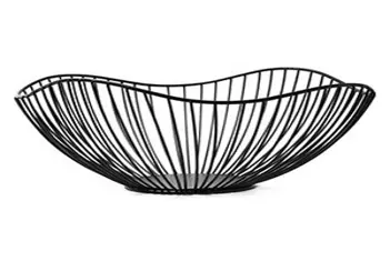 금깨비 다용도 간식 트레이 바구니형, 블랙, FREE(25.5 x 25.5 x 11.5 cm), 1개